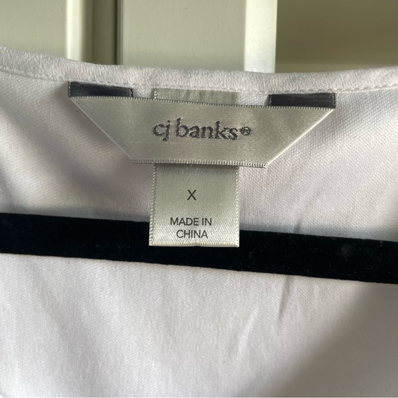 C.J. Banks Perforated Lace Layered Scalloped Sleeveless Blouse - Picture 4 of 10